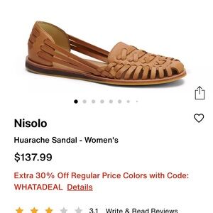 Nisolo Women's Brown Huarache Sandals
